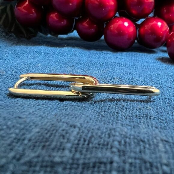 COPY - - O oval huggies | Real gold earrings | Parker earrings | 14k real gold … - Picture 15 of 16